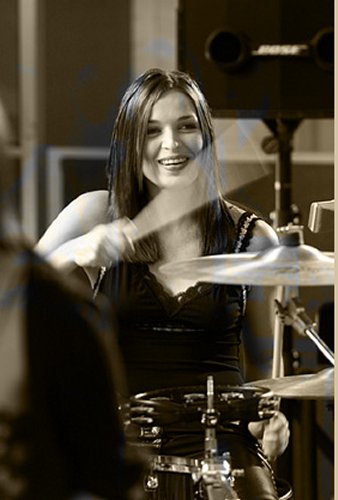 Caroline Corr on drums She's the drummer for the Irish group The Corr's 